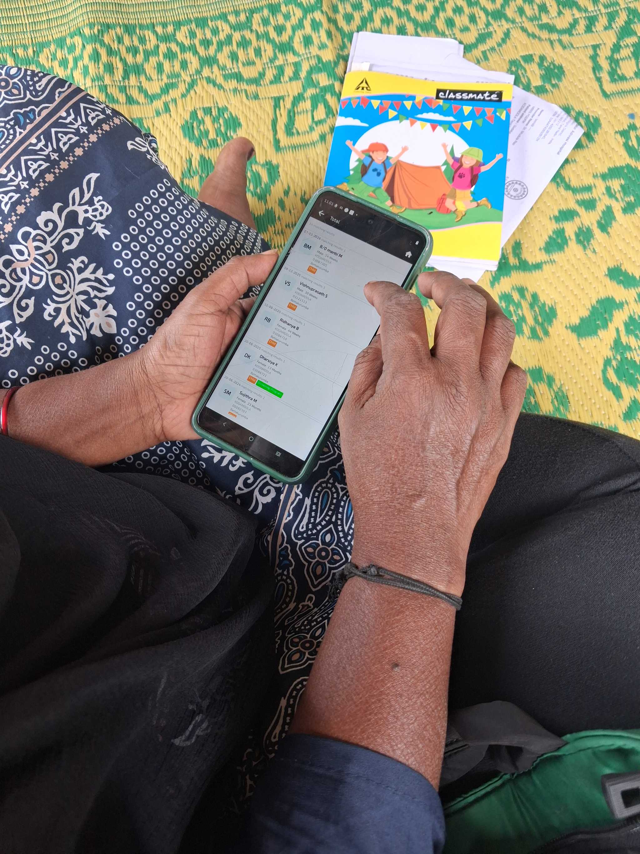Community health worker using Avni