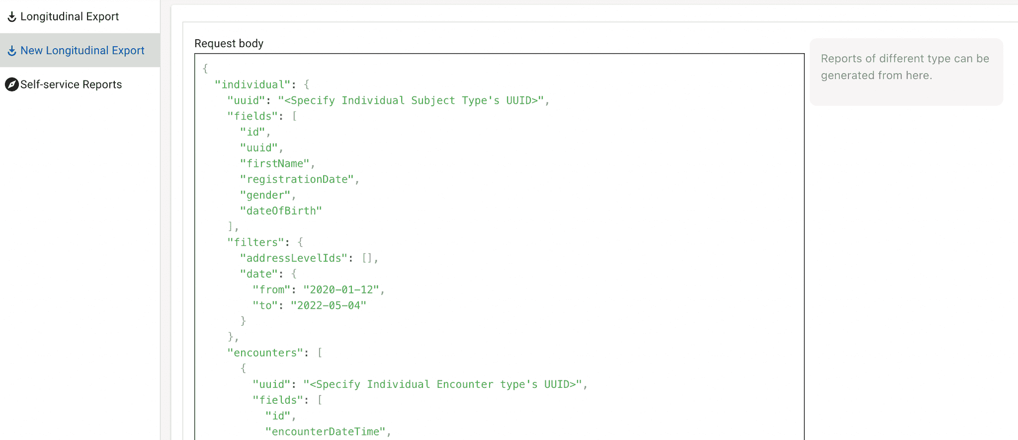 new longitudinal export